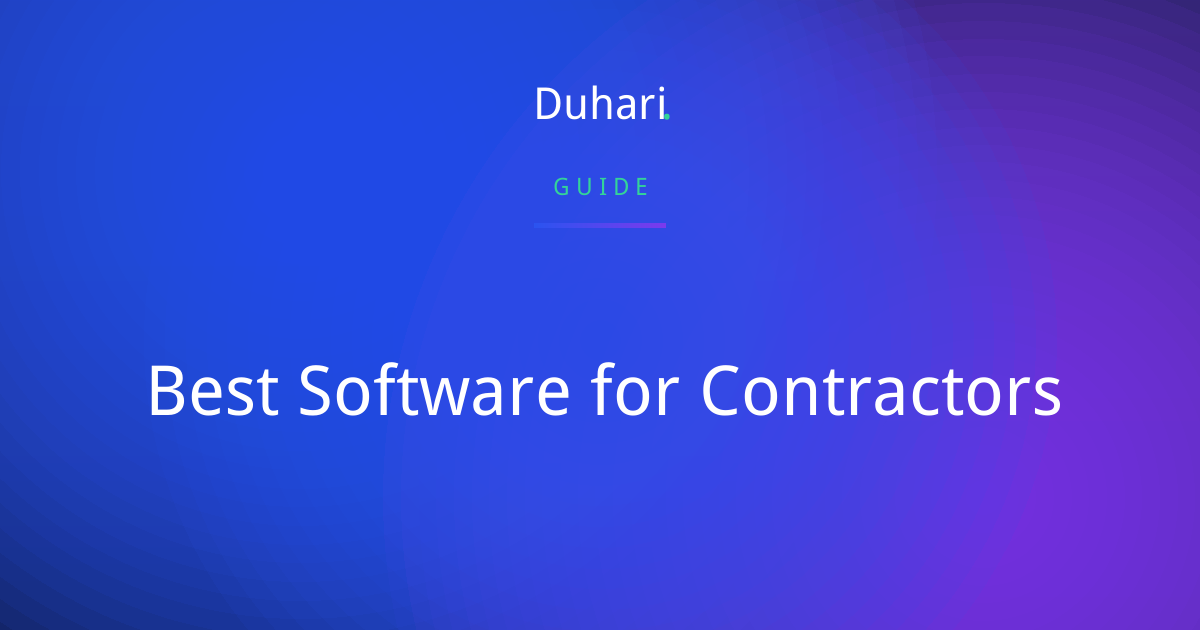 Best Software for Contractors