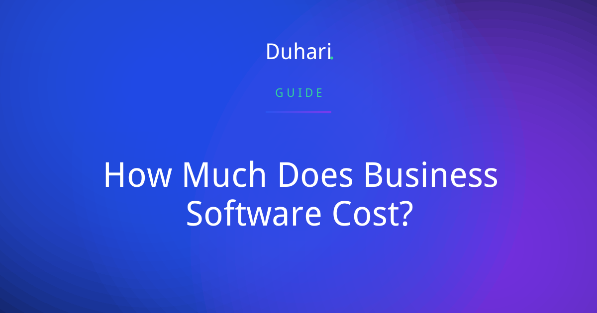 How Much Does Business Software Cost?