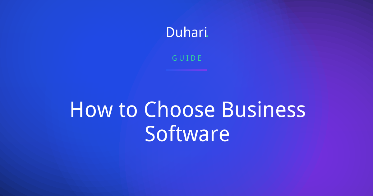 How to Choose Business Software