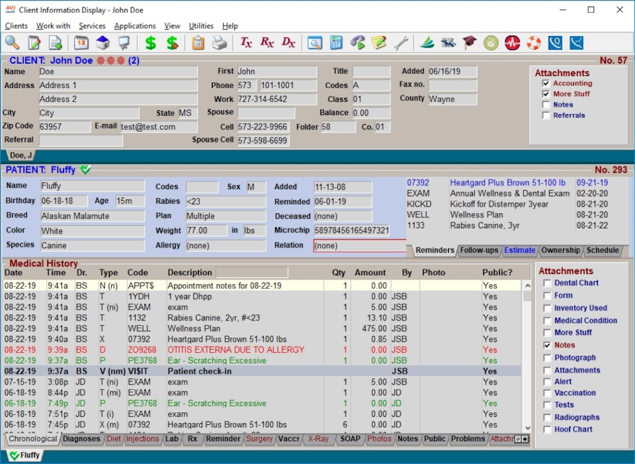 Avimark screenshot