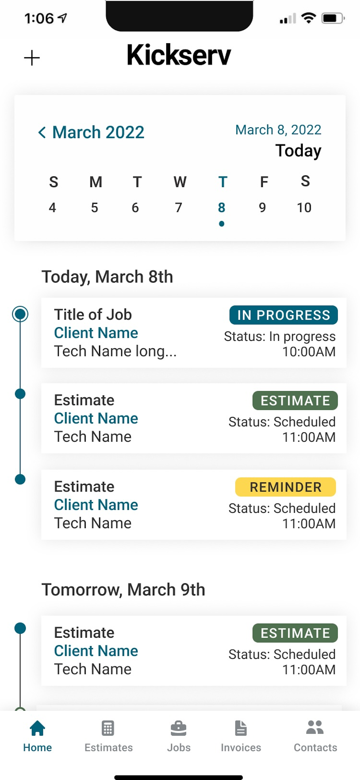 Kickserv screenshot