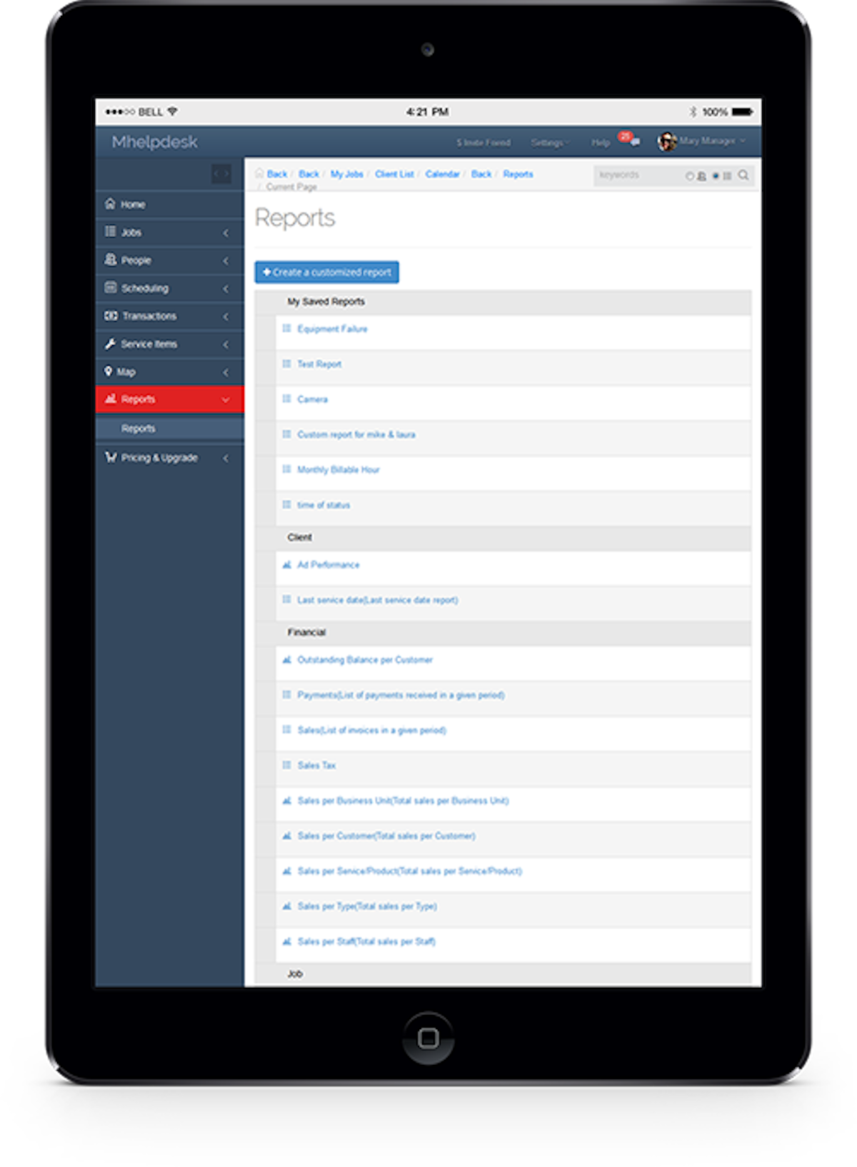 mHelpDesk screenshot