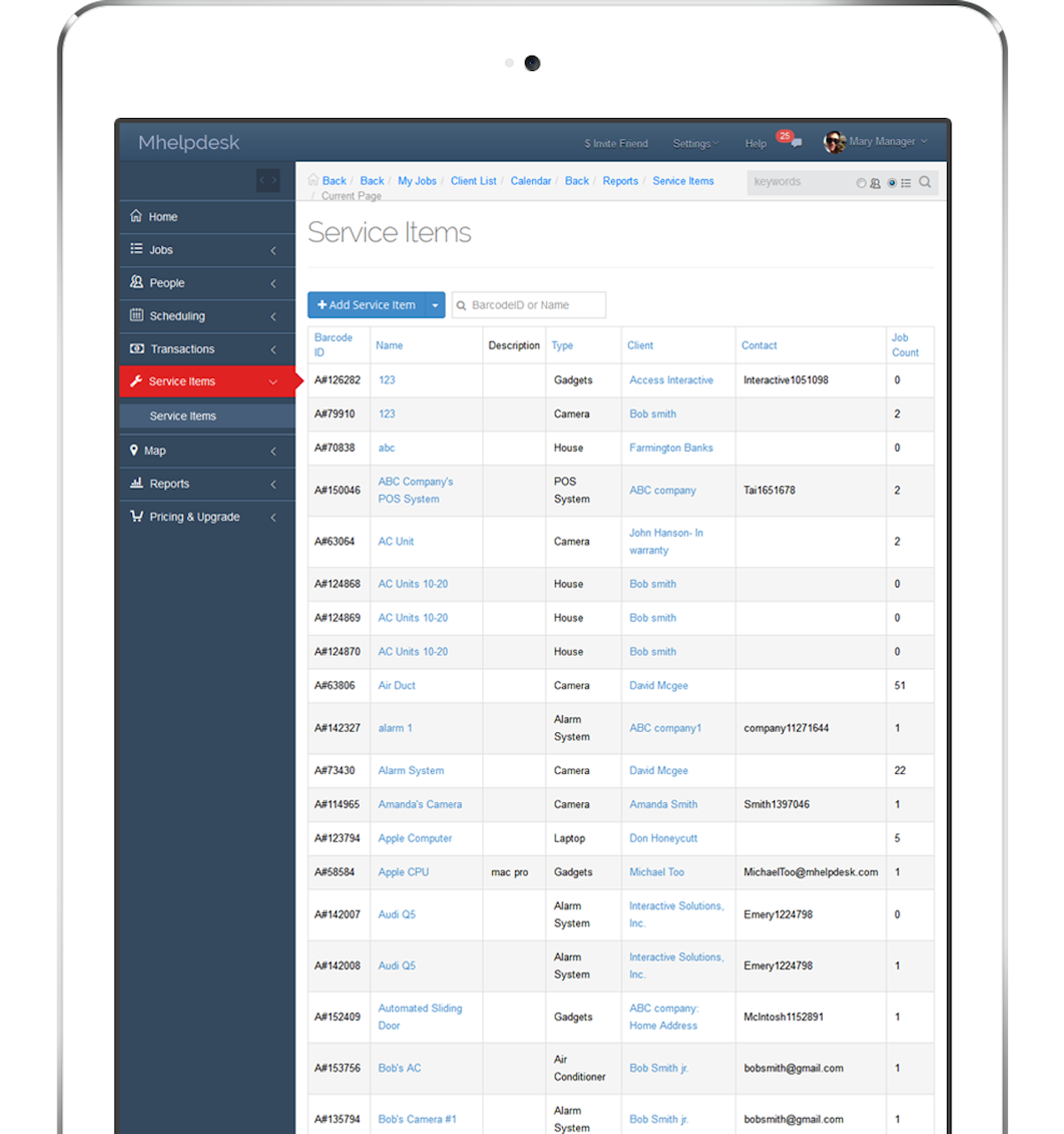 mHelpDesk screenshot