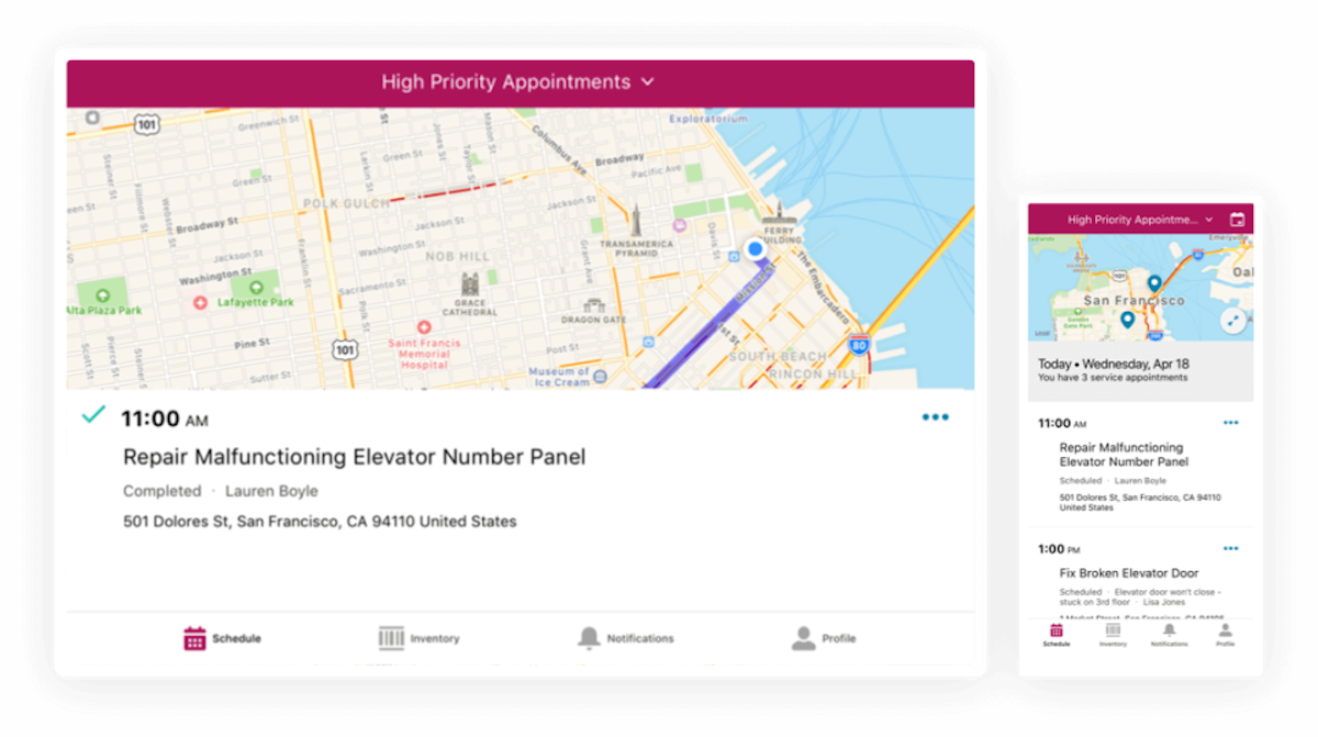 Salesforce Field Service screenshot