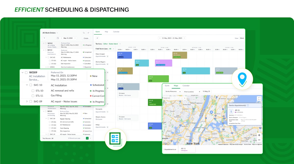 Zoho FSM screenshot