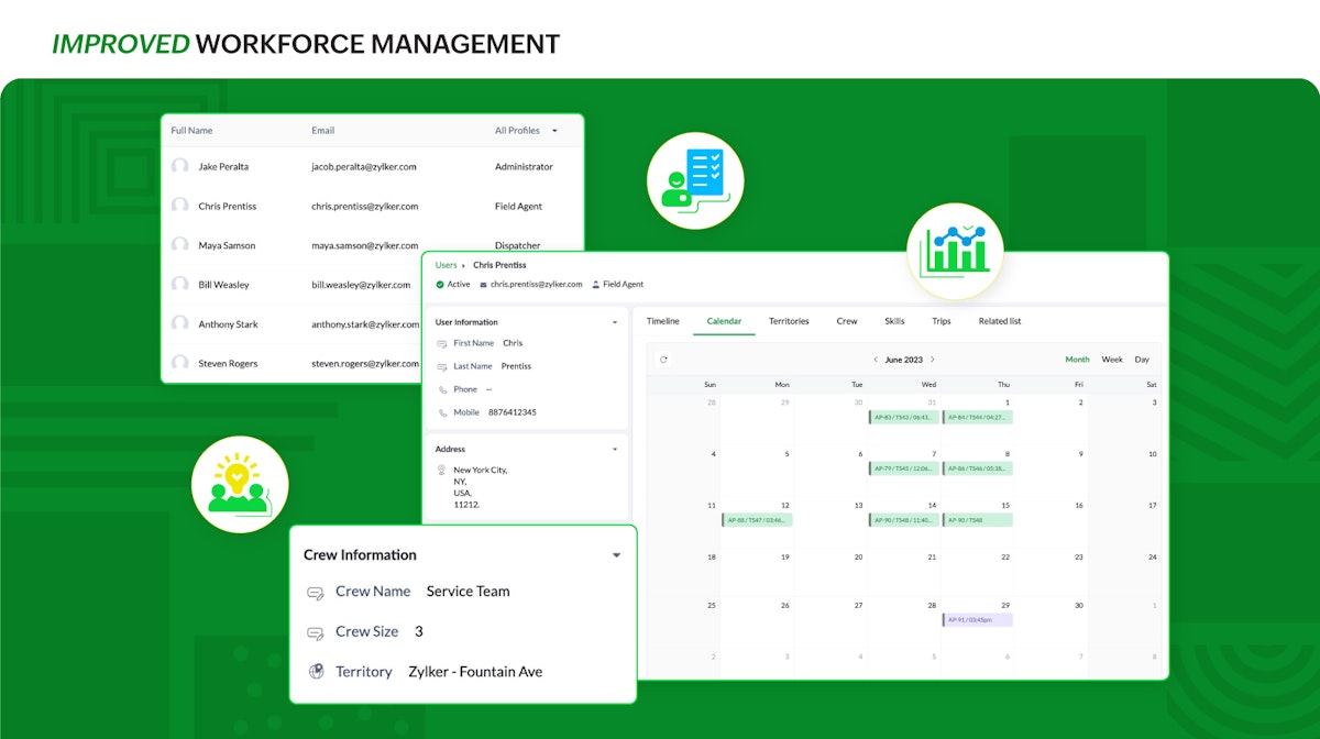 Zoho FSM screenshot